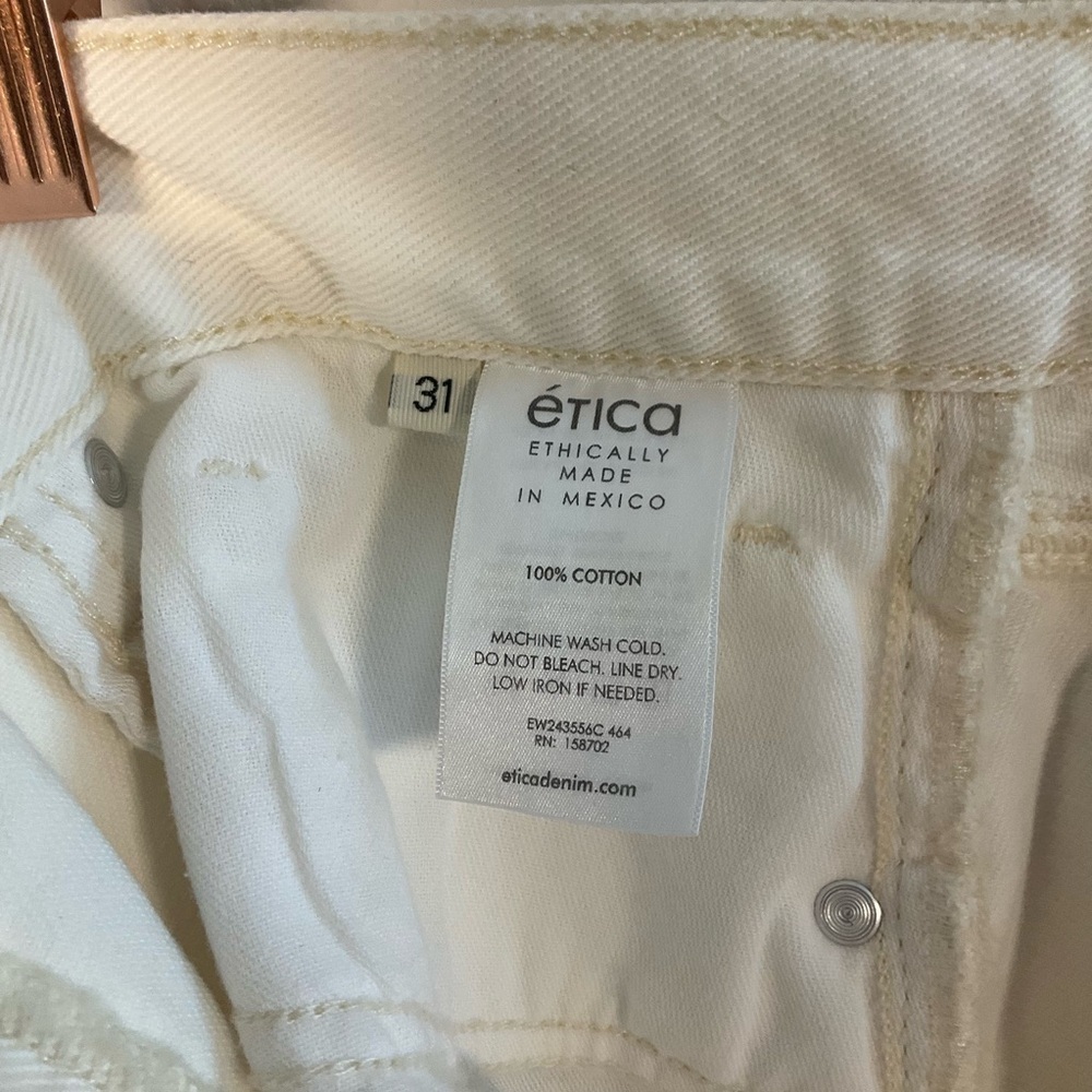 Etica White Wide Leg Jeans - Picture 4 of 7